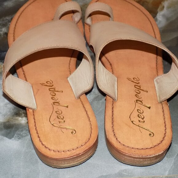 Free People Sant Antoni Slide Natural Sandals Size 7.5 (38) Women's NEW - Picture 5 of 5
